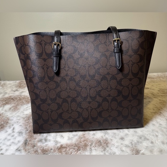 COACH SIGNATURE MOLLIE TOTE IN BROWN/BLACK. EXCELLENT PRELOVED CONDITION! - Picture 2 of 10